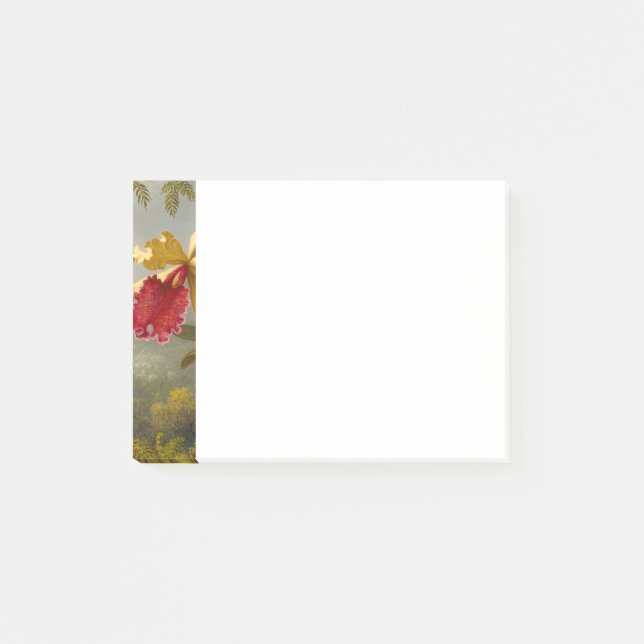 Orchids och Hummingbird Heade Post-it Block (Framsida)