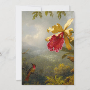 Orchids och Hummingbird Heade Spara Datumet
