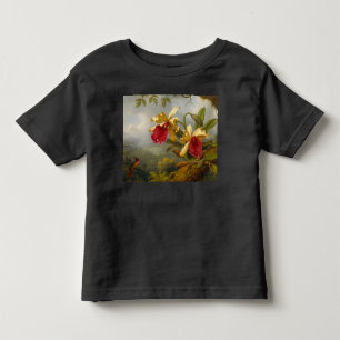 Orchids och Hummingbird Heade T Shirt