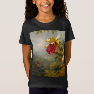 Orchids och Hummingbird Heade T Shirt