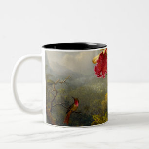 Orchids och Hummingbird Heade Två-Tonad Mugg