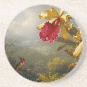 Orchids och Hummingbird Heade Underlägg