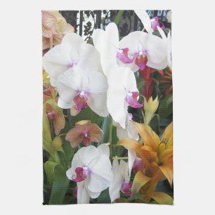Orchids och järn kökshandduk