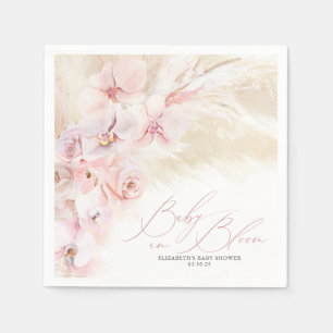Orchids och Pampas Grass Elegant Baby i Bloom Pappersservett