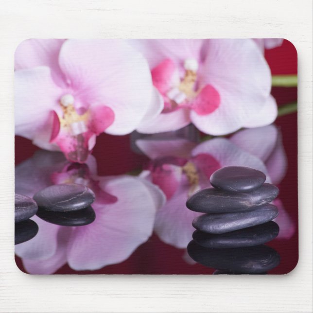 Orchids och Spa Stones Mousepad Musmatta (Framsidan)