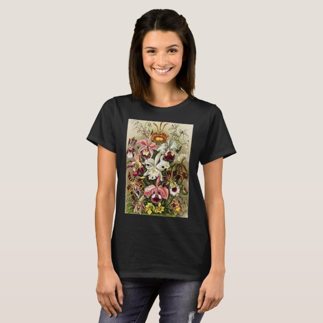 Orchids, Orchideae Denusblumen Ernst Haeckel T Shirt (Hel framsida)