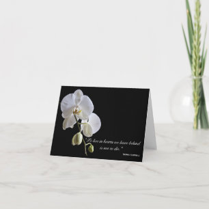 Orchids på Black Tack för din sympati Kort