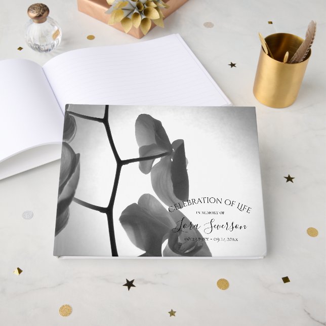 Orchids på Stem Firande of Life Memorial Gästböcker (Framsida Öppen)