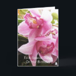 Orchids Personlig Sister Birthday Kort<br><div class="desc">Rosa av hälsningskort eller chids systerfödelsebevis. Anpassa det här födelsedagskortet med valfri text och skriv sedan ut det och skicka det till dig eller ladda ned det direkt till din mobila enhet. Om du behöver hjälp med att anpassa kontaktar du oss genom länken på den här sidan. Floral Phophy personlig...</div>