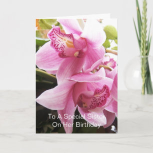 Orchids Personlig Sister Birthday Kort