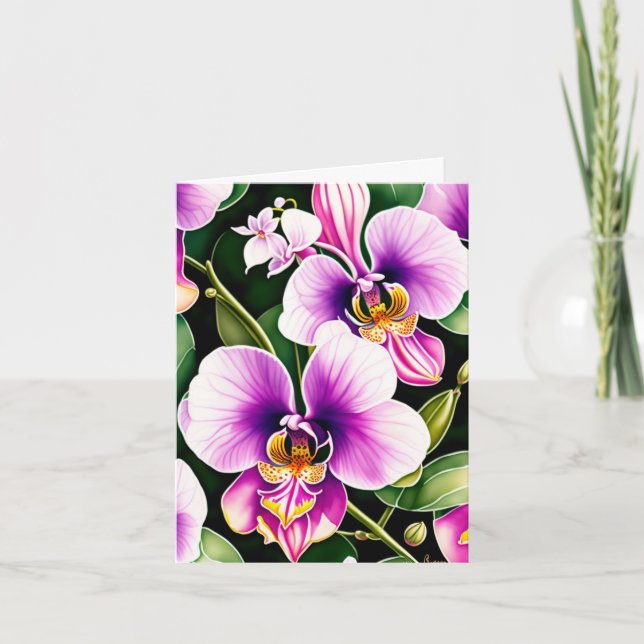 Orchids Tack Anteckningskort (Framsida)
