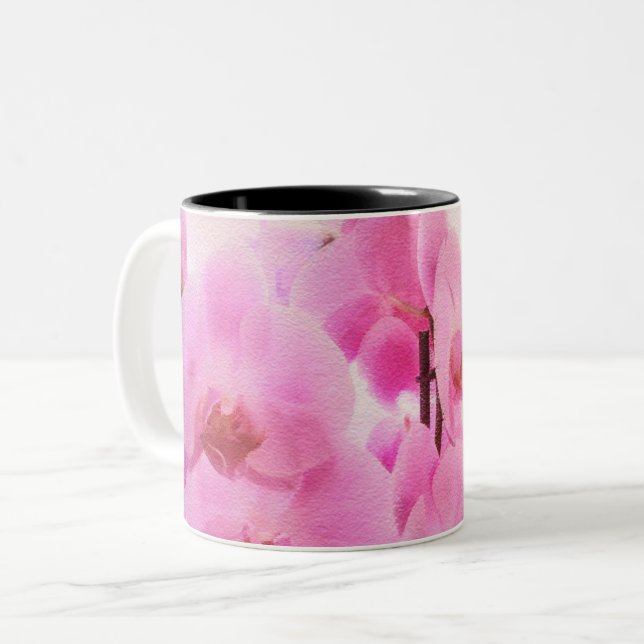 orchids. Två-Tonad mugg (Framsida vänster)