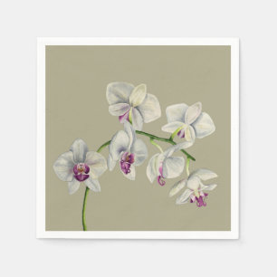 Orchidvattenfärgmålning Pappersservett