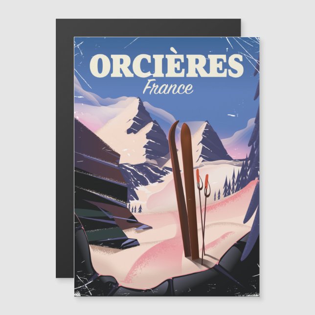 ORCIÈRES frankrike skidposter (Fram/baksida)