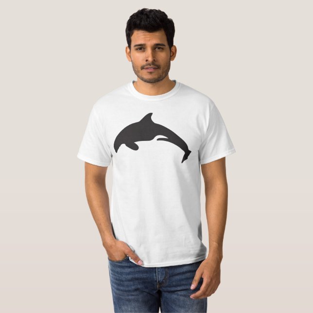 Orcinus orca - Jumping Mörval Tee (Hel framsida)