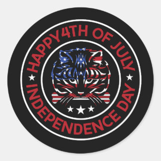 Ord 4:e juli runt klistermärke