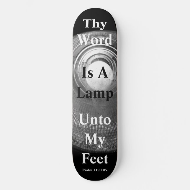 Ord är en lampa på min föda skateboard bräda 19,5 cm (Framsida)