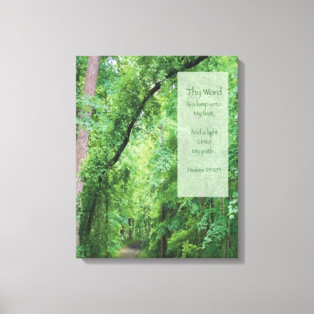 Ord är en lampa till min föda canvastryck (Framsida)