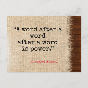 Ord är Power Atwood-vykort Vykort