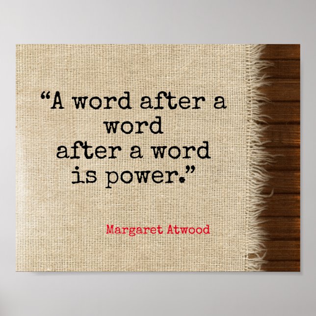 Ord är Power Quote Poster (Framsidan)