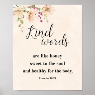 Ord är som honung, Proverbs 16:24 Poster