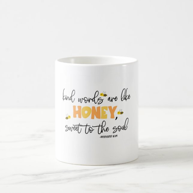 "ord är som honung, söt till själen." kaffemugg (Center)