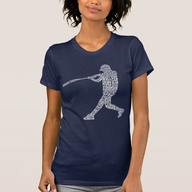 Ord Art i Softball Baseball Player Tee (Framsida)