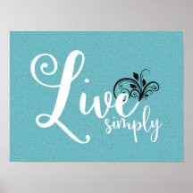 Ord Art "Live Simply" | POSTER