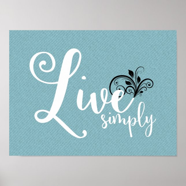 Ord Art "Live Simply" | POSTER (Framsidan)
