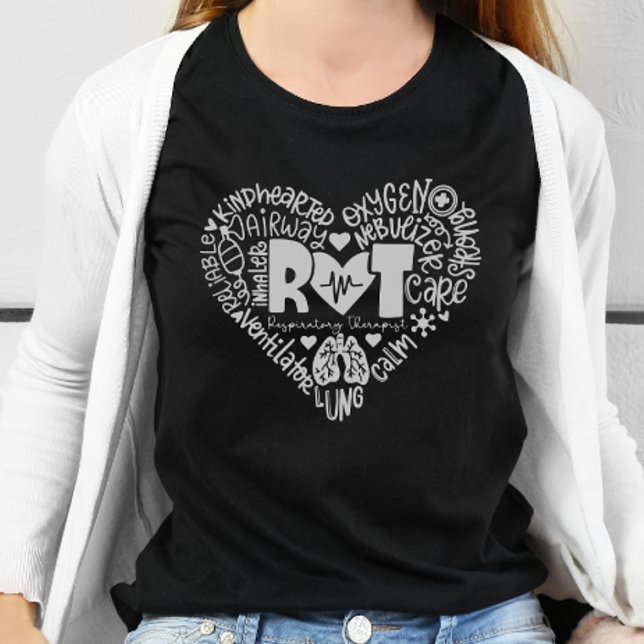 Ord Art Luftvägsbehandling T Shirt (Respiratory Therapy Word Art T-shirt)