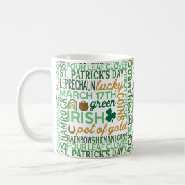 Ord Art St patrick's day Kaffemugg
