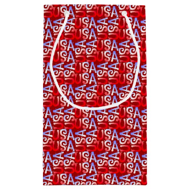 Ord Art USA Text, Red-GIFT BAG s (Baksidan)