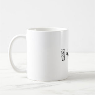 ORD - ASL Lustig fingeravstavning på händer Kaffemugg