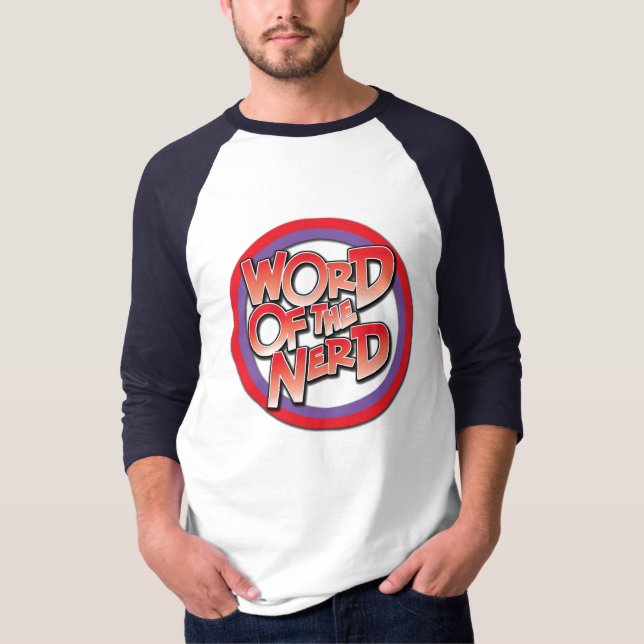 Ord av den grundläggande 3/4 sleeven för Nerd Tee Shirt (Framsida)