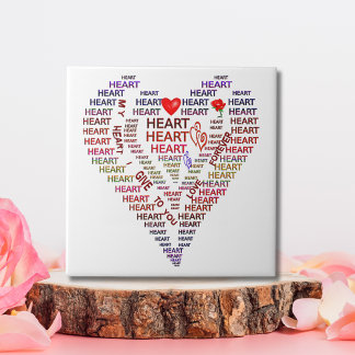 Ord av Heart Ceramic Photo Tile Kakelplatta
