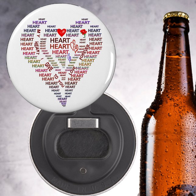 Ord av Heart Flaska-öppnare Flasköppnare (Words of Heart Bottle Opener)