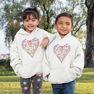 Ord av Heart Girls Hooded Sweatshirt T-shirt