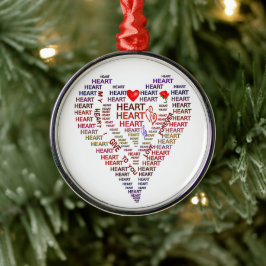 Ord av Heart Premium Round Ornament