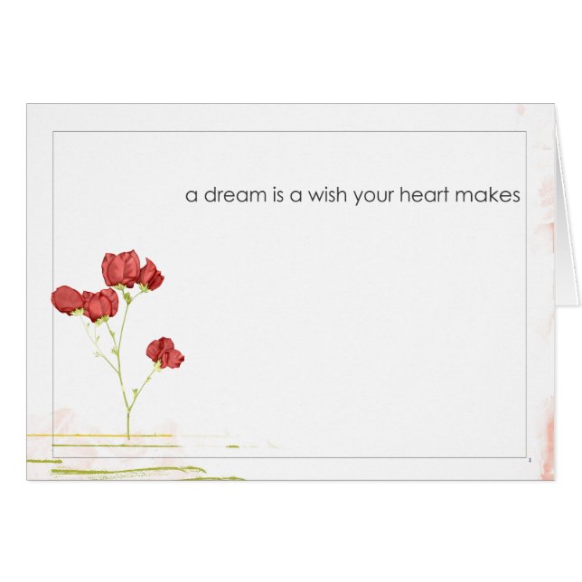 ord av hopp hälsningskort (Framsidan Horizontal)