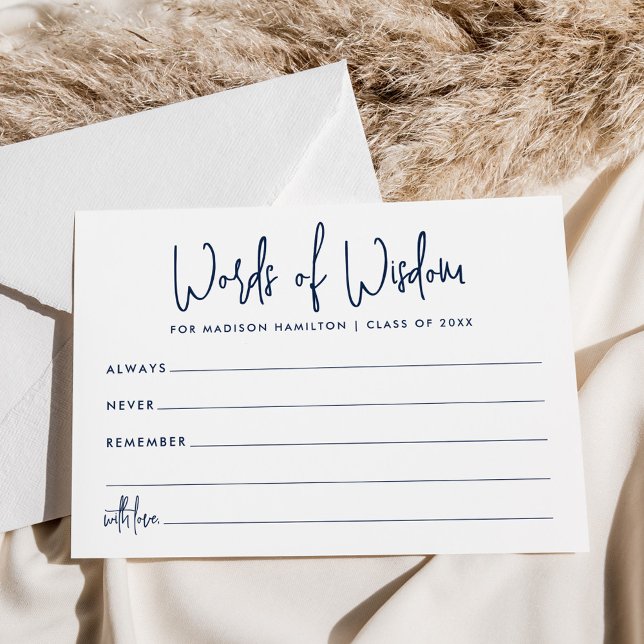 Ord av rådgivningskort för Wisdom Navy Studenten (Skapare uppladdad)