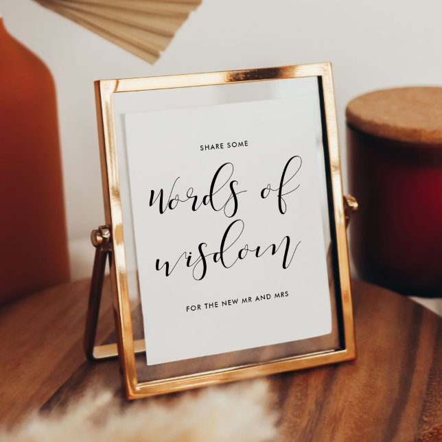 Ord av visdomens bröllop-tecken poster (Skapare uppladdad)