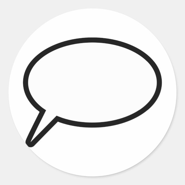 Ord Balloon Runt Klistermärke (Framsida)