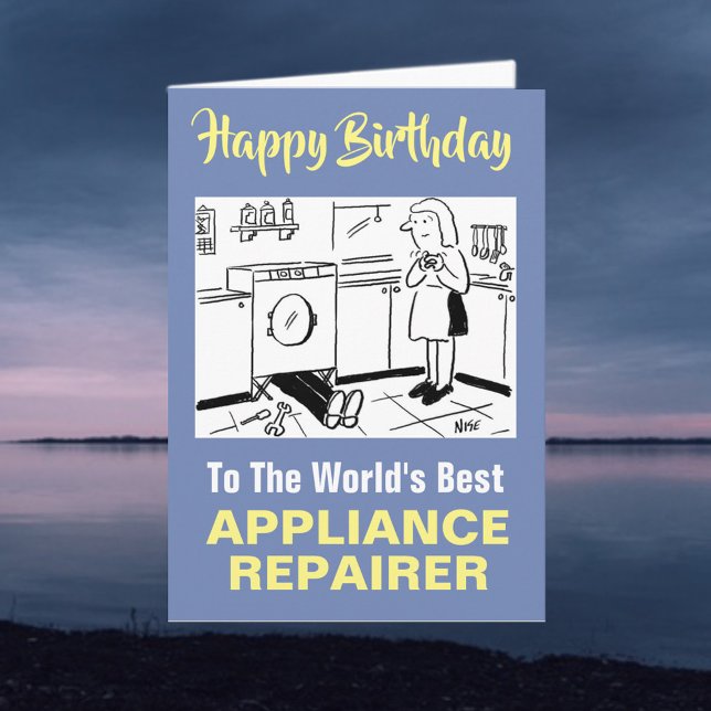 Ord bästa Appliance Repairer Grattis på födelsedag Kort (Skapare uppladdad)
