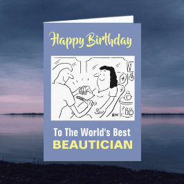 Ord bästa Beautician - Grattis på födelsedagen Kort