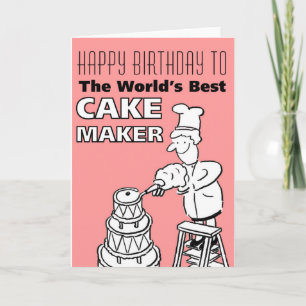 Ord bästa Cake-maker - Grattis på födelsedagen Kort