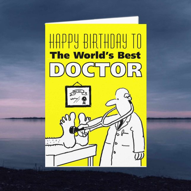Ord bästa Doktor - Grattis på födelsedagen Kort (Skapare uppladdad)