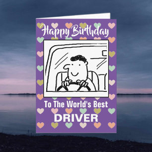 Ord bästa Driver - Grattis på födelsedagen Kort