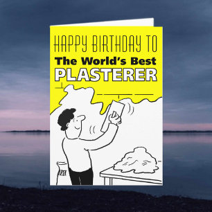 Ord bästa Plasterer - Grattis på födelsedagen Kort