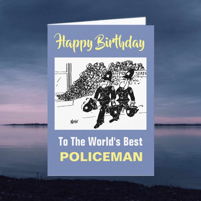 Ord bästa Policeman - Grattis på födelsedagen Kort (Skapare uppladdad)