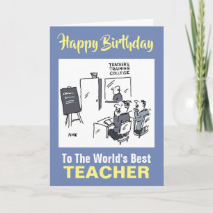 Ord bästa Teacher - Grattis på födelsedagen Kort